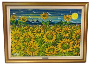 Renzo Capecci, Field with Sunflowers, Painting
