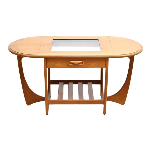 1970s Mid Century Teak Side Table With Leaves by G Plan For Sale
