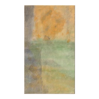 Circa 1960 "Abstract Vertical Sunset" Watercolor Painting Fragment by Irene Pattinson For Sale