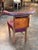 Red Mid 20th Century English Cock Fighting Chair in Red Leather With Reading Flap For Sale - Image 8 of 9