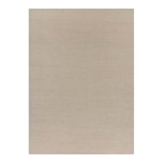 Rug & Kilim’s Oversized Contemporary Textural Solid Rug in Cream and White Tones - 13x18 For Sale