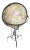 Mid-Century Modern Metal Globe on Stand For Sale