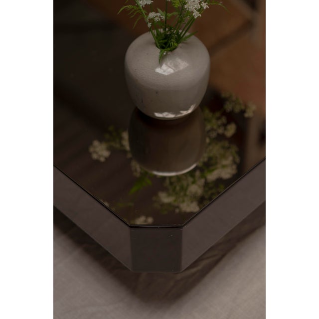 Brown Space Age Coffee Table in Dark Brown Lacquer, 1970s For Sale - Image 8 of 9