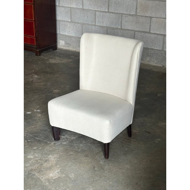 Dunbar Furniture 1940s Attributed to Edward Wormley for Dunbar Petite Slipper Chair- Unmarked For Sale - Image 4 of 10