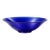 Arthur Court Designs Cobalt Blue Ribbed Art Glass Bowl – 14.25” For Sale