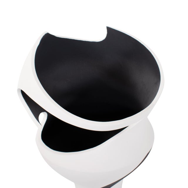 Rapsie Black and White Vase- Short For Sale - Image 11 of 11