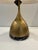 Elegant Revelation Kiss Marble & Brass Table Lamp. Large off-white banded shade, sculptural brass base. Original retail...