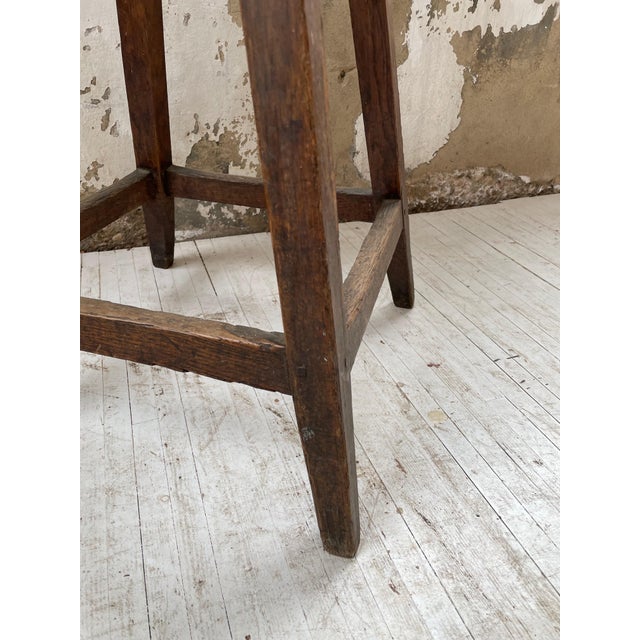 High Oak Workshop Stool, 1950s For Sale - Image 11 of 18