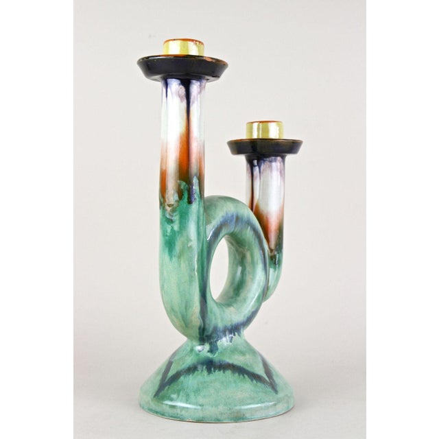 1950s Mid-Century Ceramic Candleholder, Austria, 1950s For Sale - Image 5 of 18