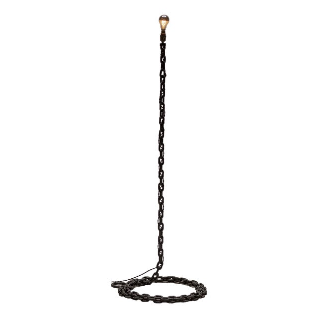 Artisan Chain Link Floor Lamp, France, 1960s For Sale