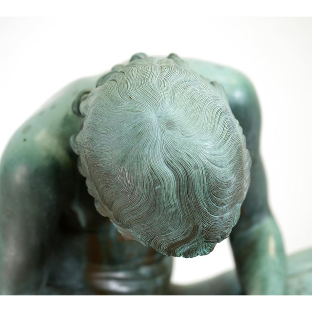 Mid 19th Century Boy With Thorn Spinario Classical Bronze Sculpture For Sale In Miami - Image 6 of 13