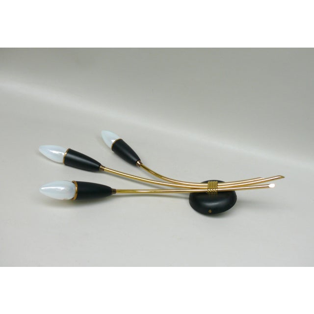 Mid-Century Modern Vintage Wall Light in Brass, 1950s For Sale - Image 3 of 18