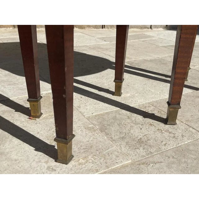 Brown Louis XVI Style Tambour Bedside Tables, Set of 2 For Sale - Image 8 of 13