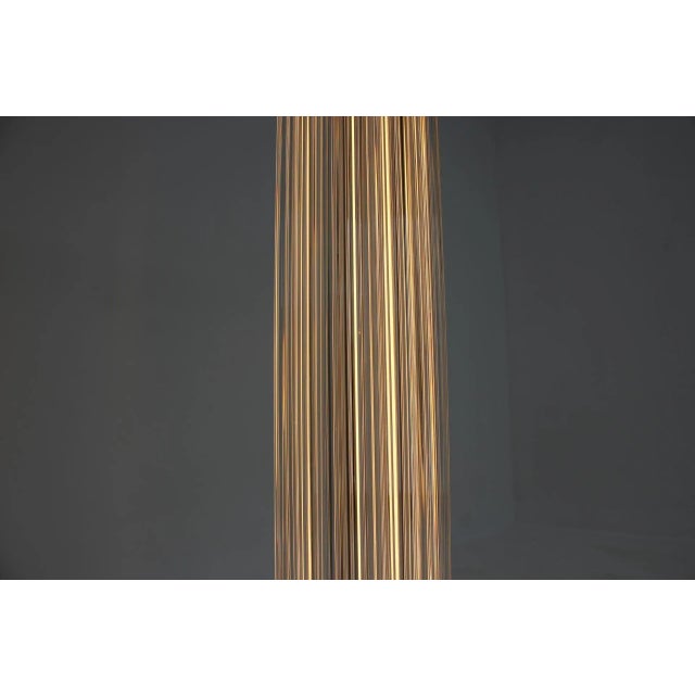 Modern Brass & Art Glass Floor Lamp from Kamenický Šenov/Preciosa, 1960 For Sale - Image 9 of 12