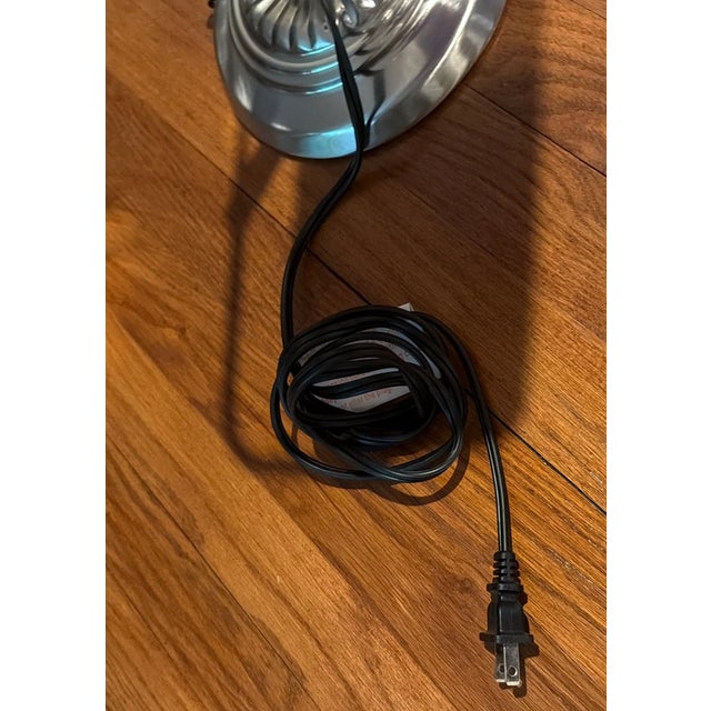 1990s Mid Century Modern Cobalt Blue Glass Shade Bankers Desk Lamp For Sale In Houston - Image 6 of 6