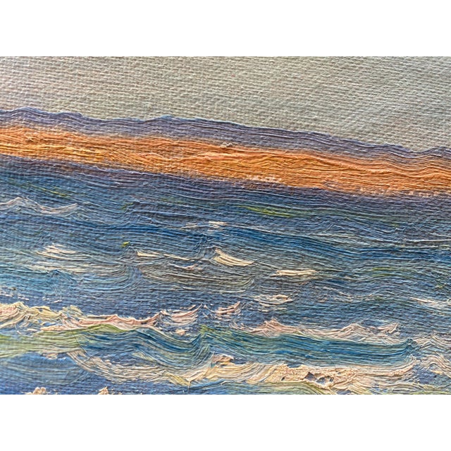 Danish School Artist, Stormy Seas and Crashing Waves, 1950s-1960s, Oil on Canvas For Sale - Image 7 of 12