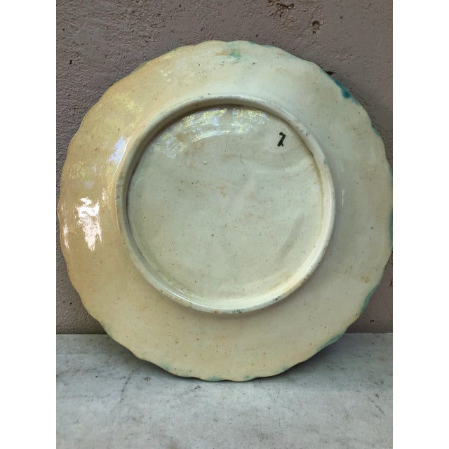 Late 19th Century C.1890 Majolica Asparagus Plate Salins For Sale - Image 5 of 9