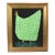 Original Green Folk Art Chicken Hen Painting by Ruth Arenz Including the Antiqued Gold Wood Frame For Sale
