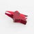 Plastic Kaso Oxblood Red Acrylic Lucite Star Clip Earrings For Sale - Image 7 of 8
