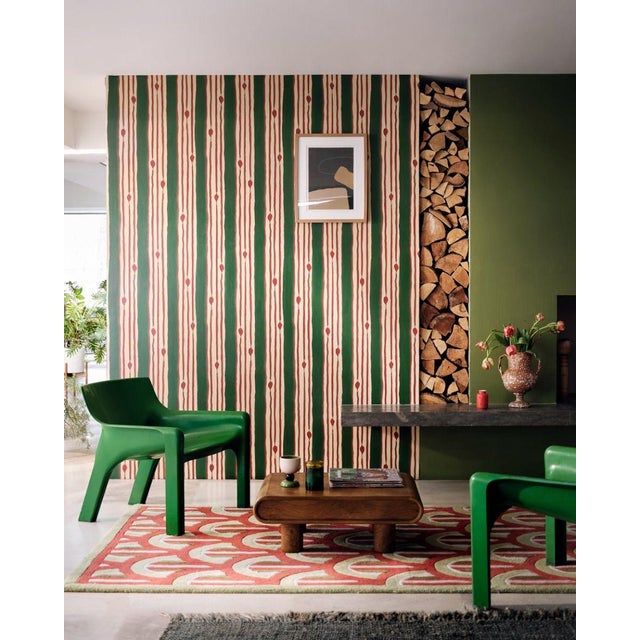 Contemporary Mind the Gap Minuano Charcoal Wallpaper For Sale - Image 3 of 3