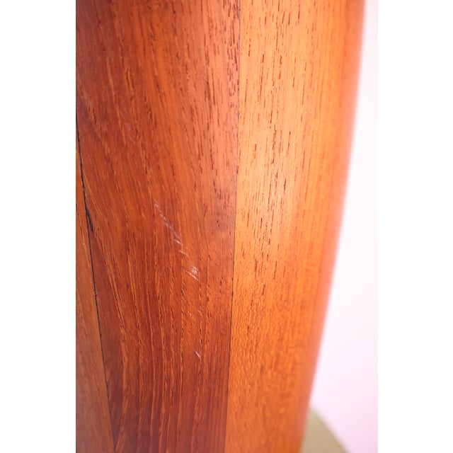 Vintage Dansk Teak Ice Bucket - Jens Quistgaard - Original Orange Liner For Sale - Image 14 of 14