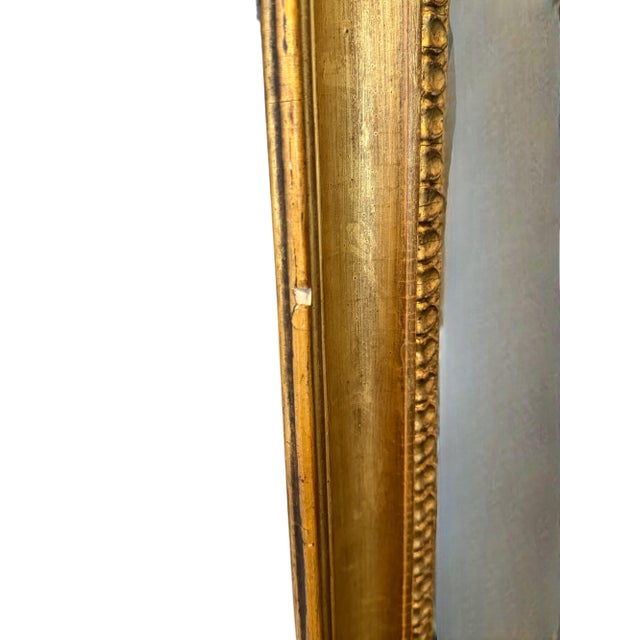 Large Antique Gilded French Wall Mirror For Sale In Boston - Image 6 of 8
