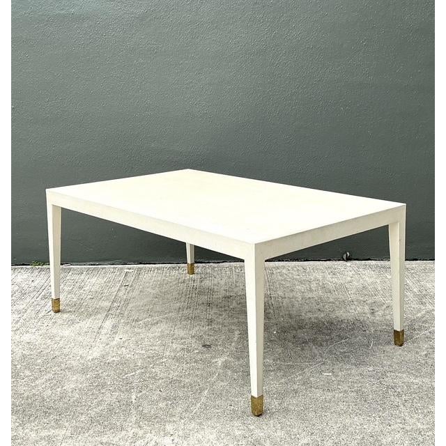 Century Furniture Vintage Monarch for Century Faux Shagreen Coffee Table For Sale - Image 4 of 12