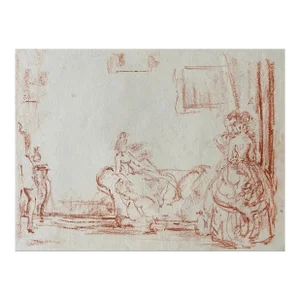 1930s Harold Hope Read English or French Court Scene