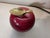 1960s 1960s Solid Red Marble Alabaster Apple Paperweight Decor With Brass Stem For Sale - Image 5 of 12