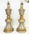 Stately pair of vintage Italian lamps! The solid pair are made of a turned and fluted wood, and finished in a combination...