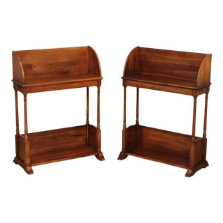 Vintage Traditional Cherry Book Racks - A Pair For Sale