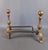 Italian Iron and Brass Fireplace Andirons, 20th Century, Set of 2 For Sale - Image 4 of 16