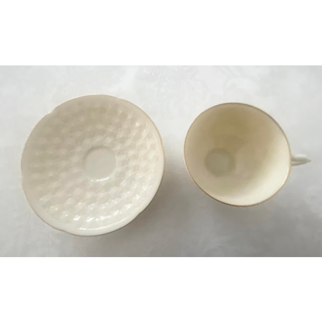 Lenox Mid 20th Century Lenox Reproduction of First Lenox Piece (#1) Designed 1889 Limited Edition Demitasse Cup & Saucer - 2 PCS Mint Condition For Sale - Image 4 of 18