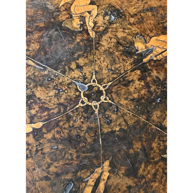 Continental Marquetry Side Table For Sale - Image 9 of 13