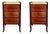 Late 19th Century Bouillotte Louis XVI Style, Marquetry and Bronze Nightstands, A Pair For Sale