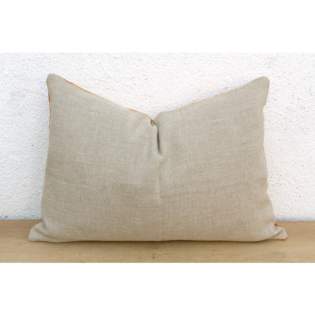 Textile Ludhiana Diamond, Heirloom Bagh Phulkari Pillow For Sale - Image 7 of 7