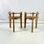 Vintage Home is pleased to offer this pair of Cedar Side Tables. They feature two round table surfaces with three tapered...