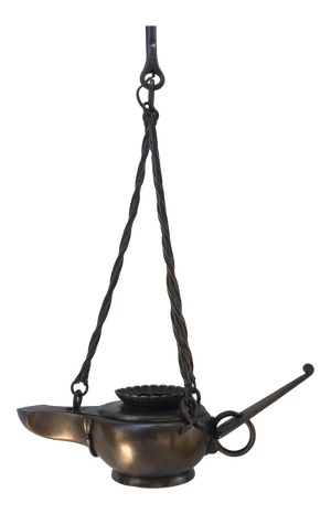 1920's Bronze "Genie" Pendant Light