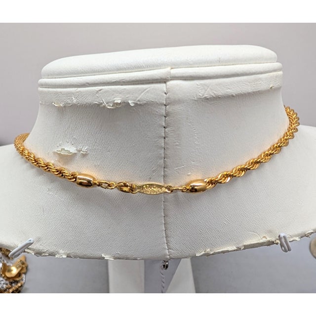 Gold Vintage 1970s Signed Napier Goldtone Round Horoscope Pendant Necklace For Sale - Image 8 of 9