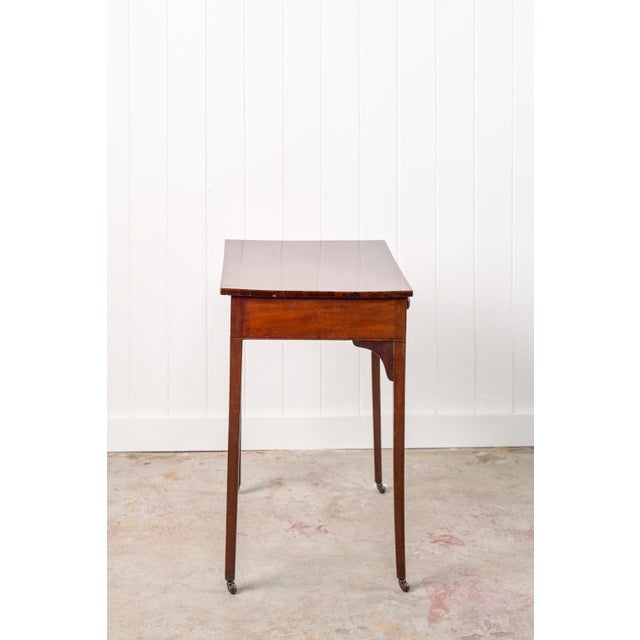 Late 19th Century Victorian Single Drawer Side Table/Desk With Wooden Knobs on Casters For Sale - Image 12 of 14