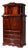 Biedermeier Mahogany Secretary Cabinet, 1830s For Sale