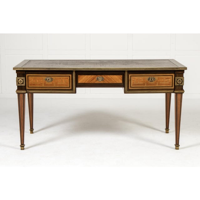 Antique French Bureau Plat, 1800s For Sale - Image 4 of 14
