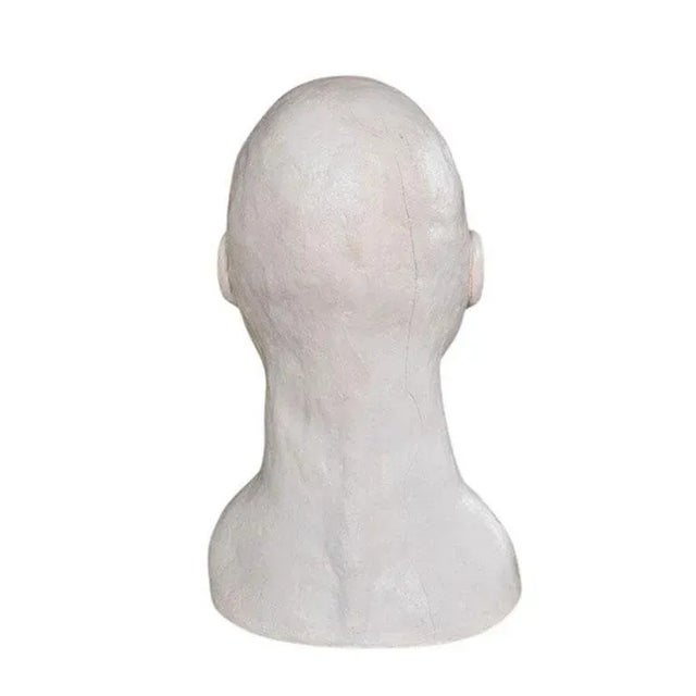 Mid-Century Modern Large White Ceramic Bust Sculpture of a Bald Man For Sale - Image 3 of 5