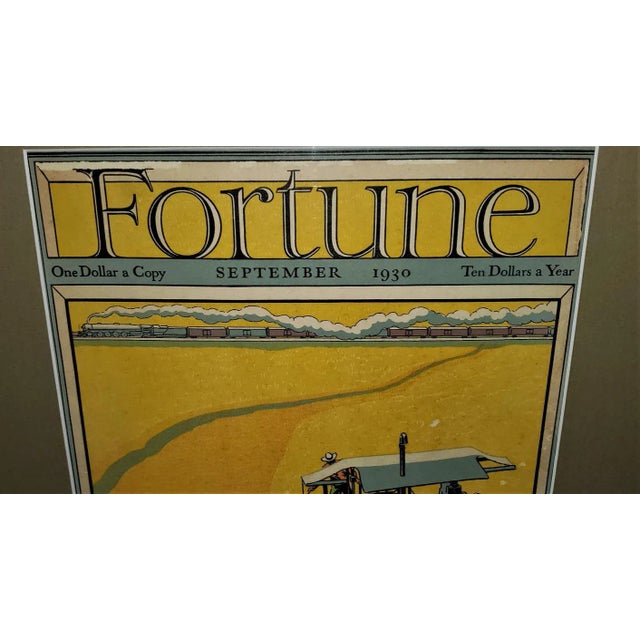 Presenting a fabulous original Art Deco fortune magazine cover, September 1930. The cover of Fortune Magazine for...