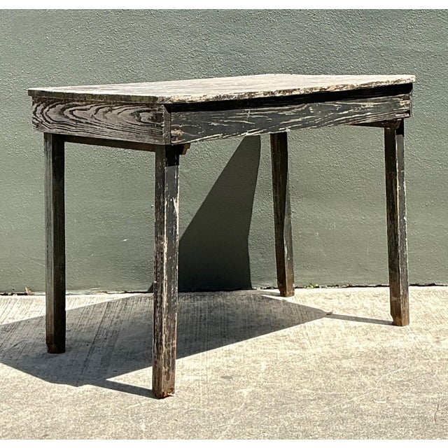 Farmhouse Vintage Farmhouse Style Wood Table For Sale - Image 3 of 14