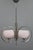 Art Deco Nickel Chandelier with Light-Pink Opaline Shades, Former Czechoslovakia, 1930s For Sale - Image 3 of 12
