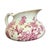 Antique French Longwy Pitcher Red Floral Transferware Faience Jug from Manufacture Des Emaux De Longwy, 1900s For Sale - Image 3 of 9