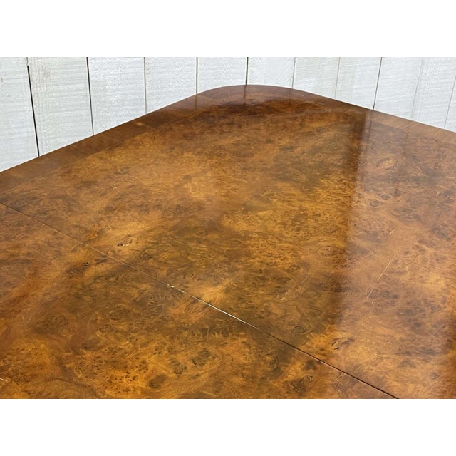 Vintage Regency Style Table in Walnut and Beech Burl, 1980s For Sale - Image 14 of 16