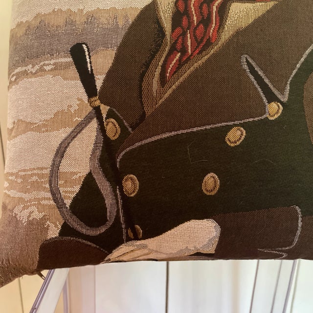 Aristocratic Hunting Dog Tapestry Pillow For Sale - Image 4 of 6