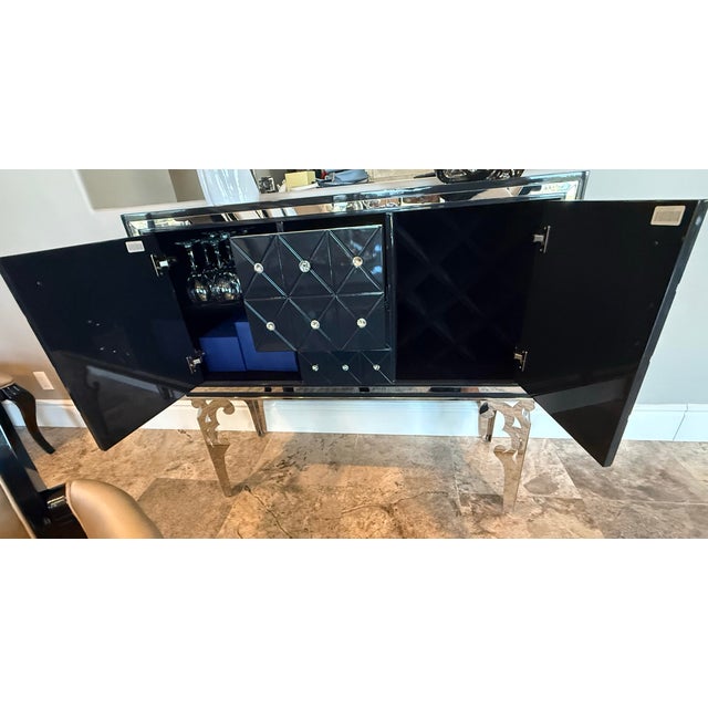 2010s Michael Amini Hollywood Swank Sideboard Cabinet Storage For Sale - Image 5 of 12